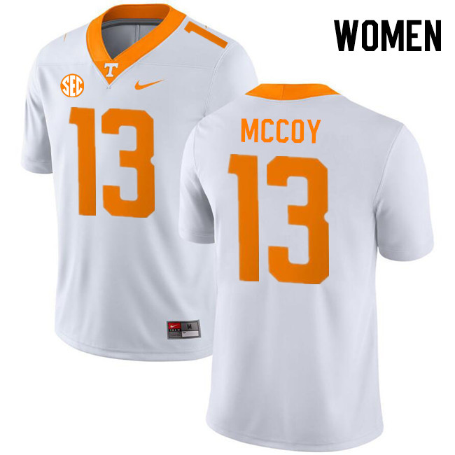 Women #13 Jermod McCoy Tennessee Volunteers College Football Jerseys Stitched-White